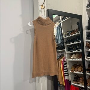 J. Crew sleeveless turtleneck tunic sweater